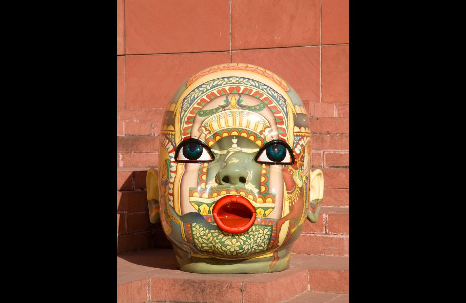 Chintan Upadhyay-contemporary art-Iconic Shrine-Monumental Baby Head-5