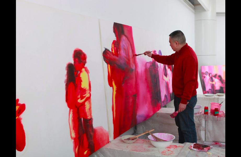 Feng Bin-contemporary art-Dancing in Red Shadows-3