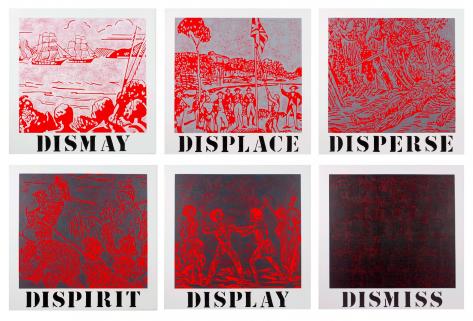 Gordon Bennett: Dismay, Displace, Disperse, Dispirit, Display, Dismiss