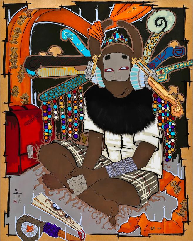 Iona Rozeal Brown-contemporary art-hold on-Erykah Badu