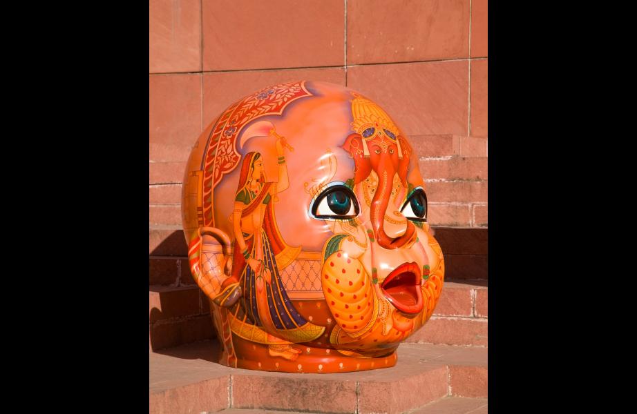 Chintan Upadhyay-contemporary art-Iconic Shrine-Monumental Baby Head-2