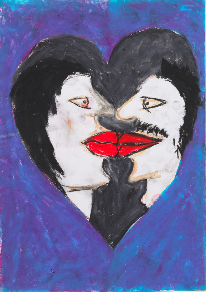 Rose-Ali-contemporary art-drawing-paper-Grey Heart