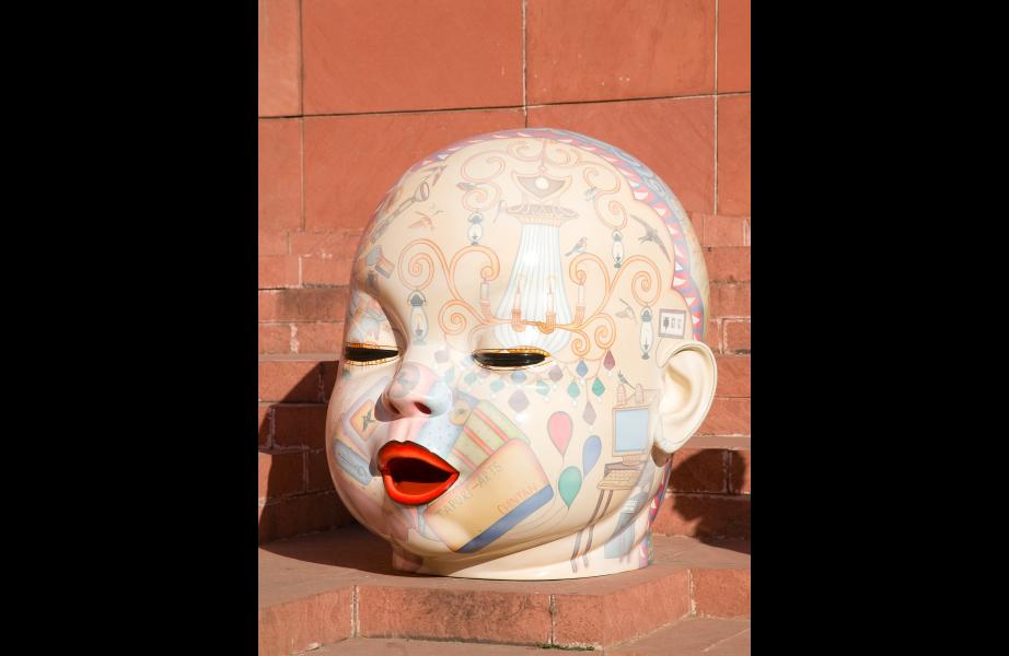 Chintan Upadhyay-contemporary art-Iconic Shrine-Monumental Baby Head-6