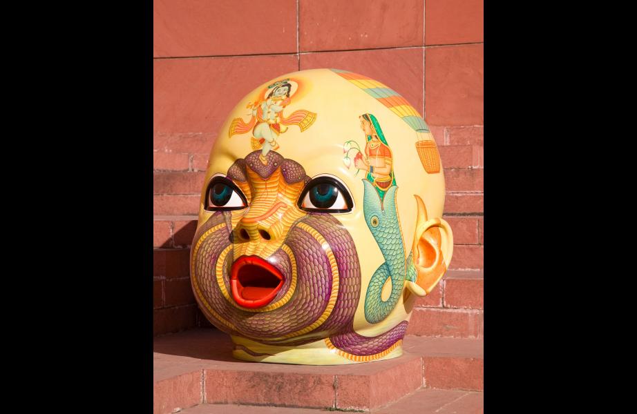 Chintan Upadhyay-contemporary art-Iconic Shrine-Monumental Baby Head-3
