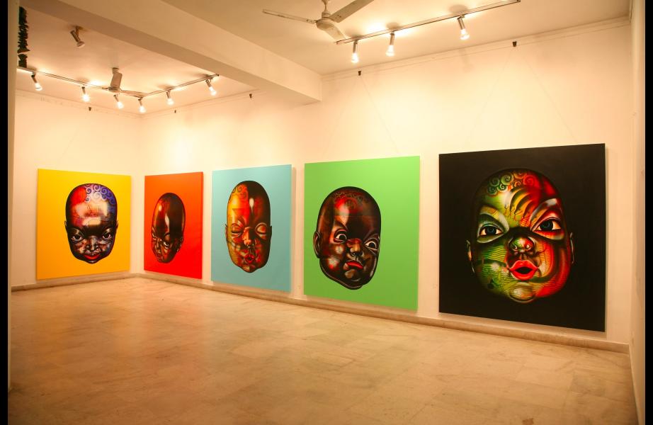 Chintan Upadhyay-contemporary art-Iconic Shrine-paintings installation